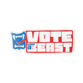 Vote Like A Beast 2020 Mouth Sticker