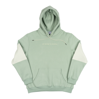 Be Nicer To People Colorblock Hoodie (Sage)