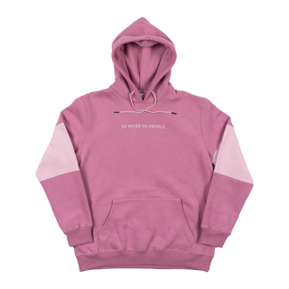 Be Nicer To People Colorblock Hoodie (Pink)