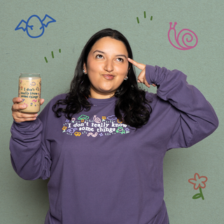 I Don't Really Know Some Things Long Sleeve Tee (Purple)
