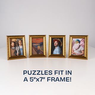 Mini puzzles in frames. Puzzles fit in a 5"x7" Frame.