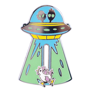 Glow-in-the-Dark Alien Abduction Pin of the Month