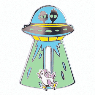 Glow-in-the-Dark Alien Abduction Pin of the Month