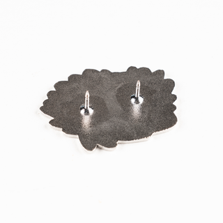 Angled view of "As You Can See, We Can't" pin.