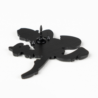 Angled view of Link the Serpent King pin.