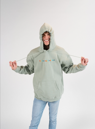 Be Your Mythical Best Embroidered Hoodie (Dusty Sage)