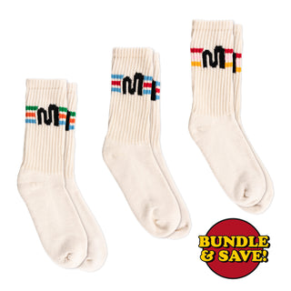 Mythical Retro Stripe Sock Bundle